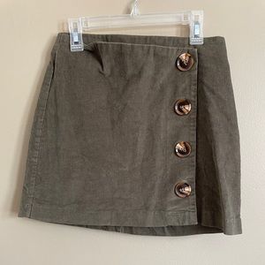 Green Corduroy Skirt